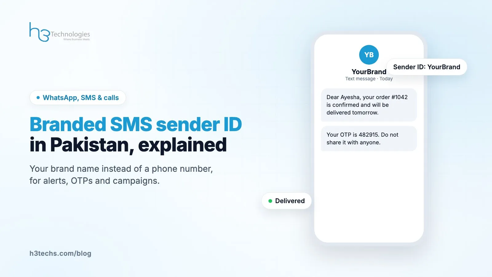 Branded SMS Sender ID in Pakistan, Explained