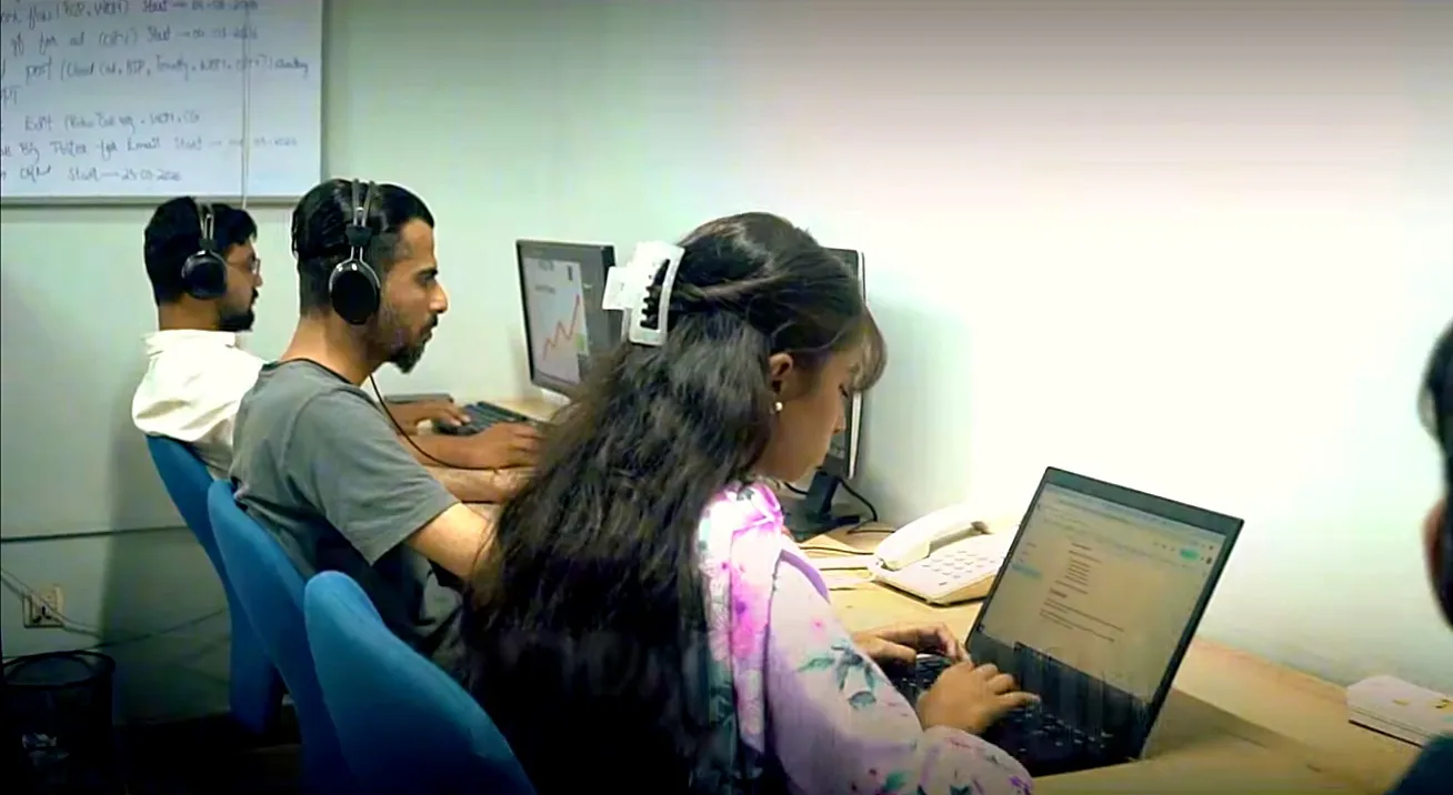 H3 team members working together at the office