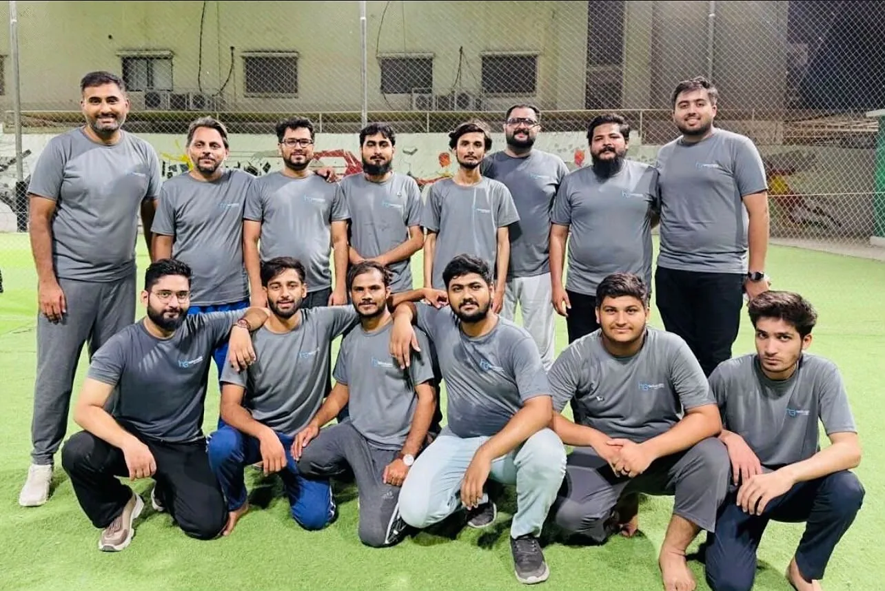 The H3 team together at cricket night