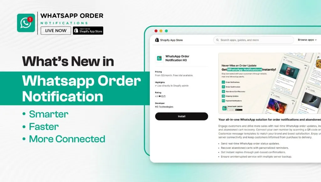 What’s new in WhatsApp Order Notification