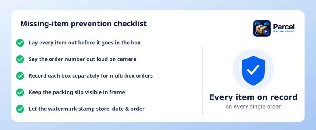 How to Stop “Missing Item” Claims on Shopify with Packing Video