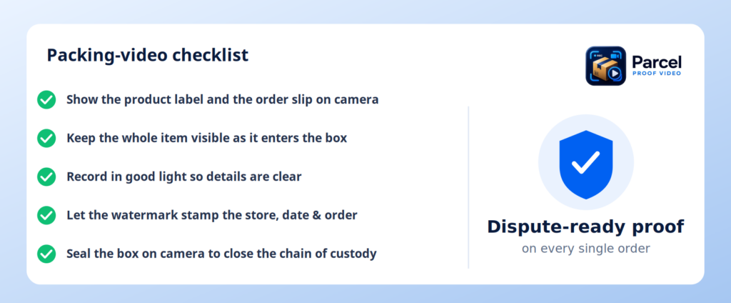 How to Win Chargebacks with Packing Video Proof